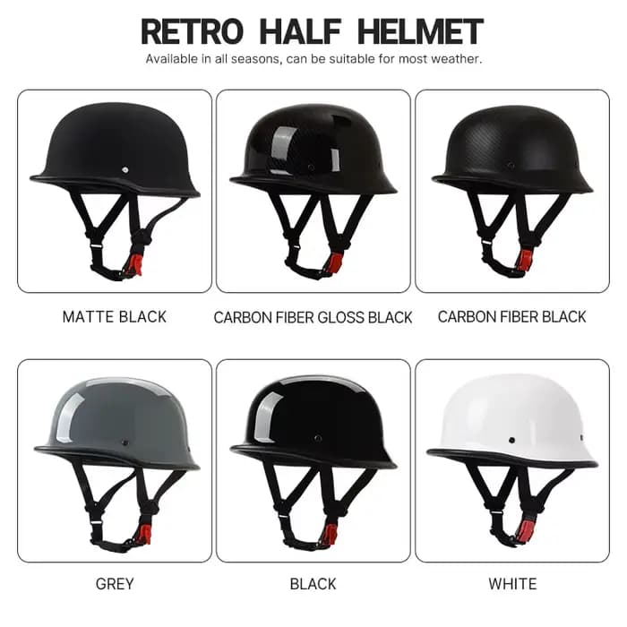 Casque de moto demi-visage pour hommes et femmes