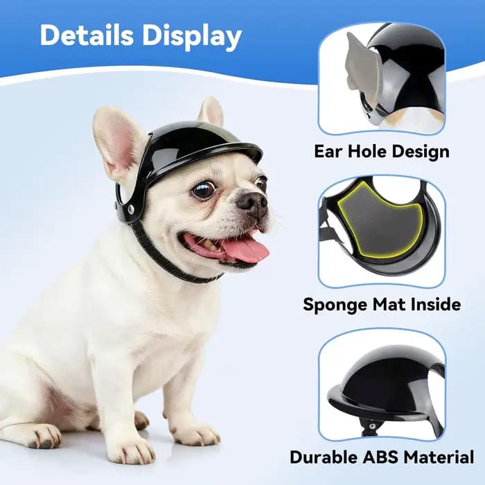 Casques pour animaux de compagnie, accessoires pour chats et chiens, lunettes de moto, casque de sécurité pour petits chiens, casque de moto, fournitures pour chats