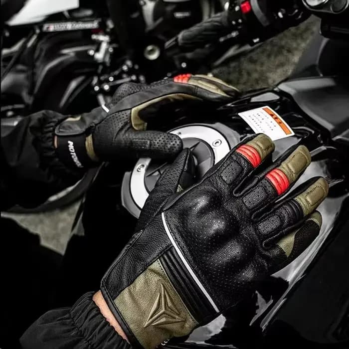 Gants de moto en cuir approuvés CE pour hommes