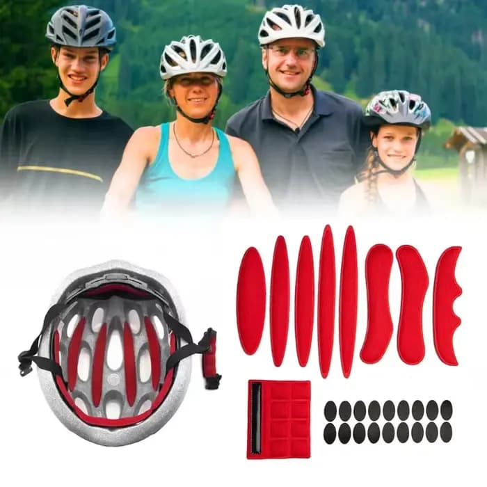 1 ensemble Kit de rembourrage de casque 27 pièces remplacement de vélo