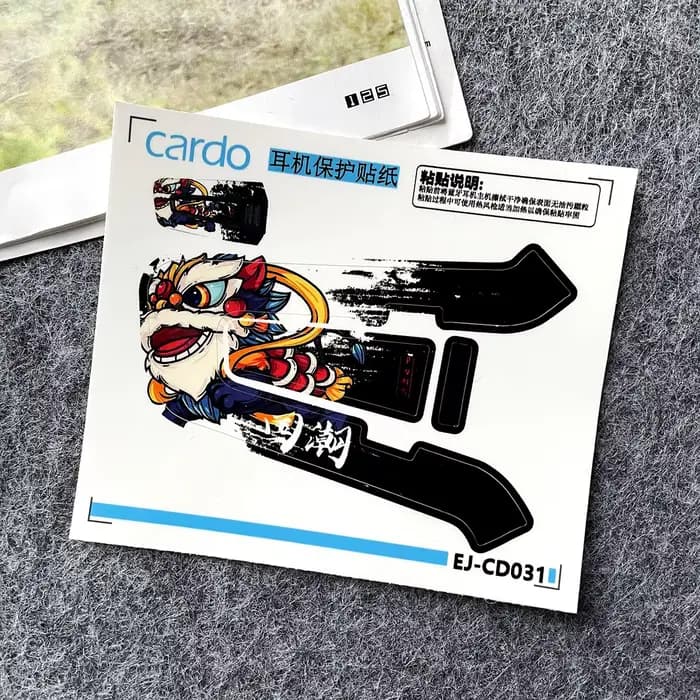 Autocollants décoratifs pour casque de moto Cardo EDGE