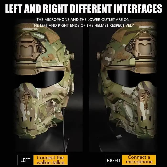 Casque tactique d'assaut W-Ronin et masque tactique