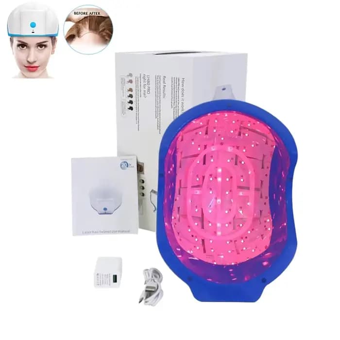 Casque de croissance de cheveux au Laser, 272 Diodes, longueur d'onde 678nm, thérapie capillaire Rechargeable par USB pour la repousse des cheveux et le traitement de la perte de cheveux