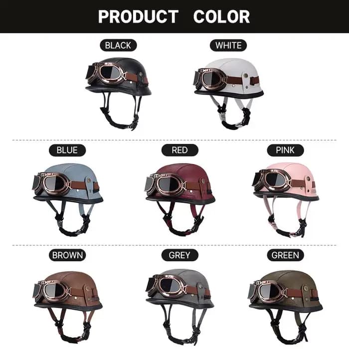Casque rétro noir Vintage