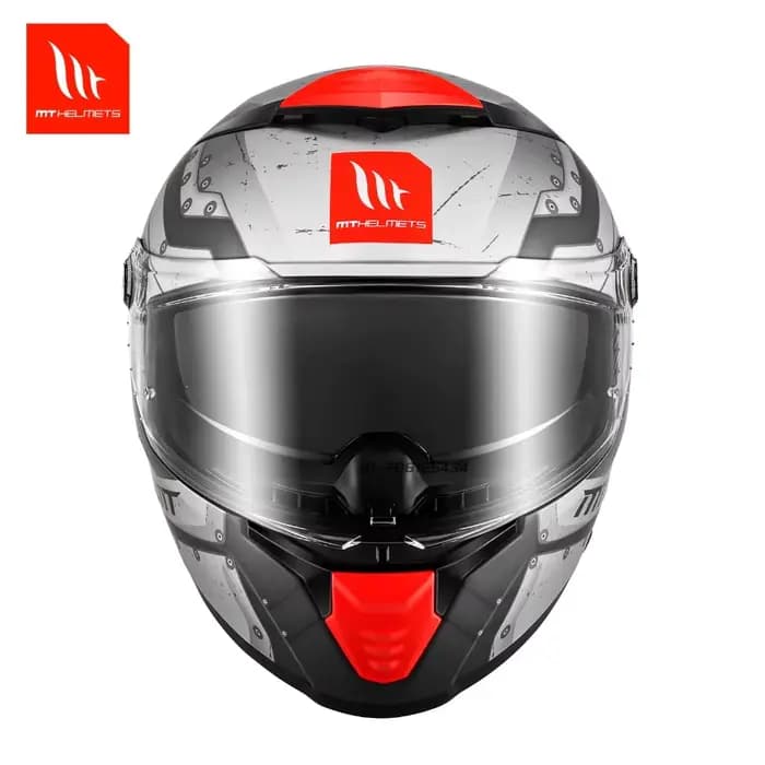 Casque de moto intégral avec visière transparente
