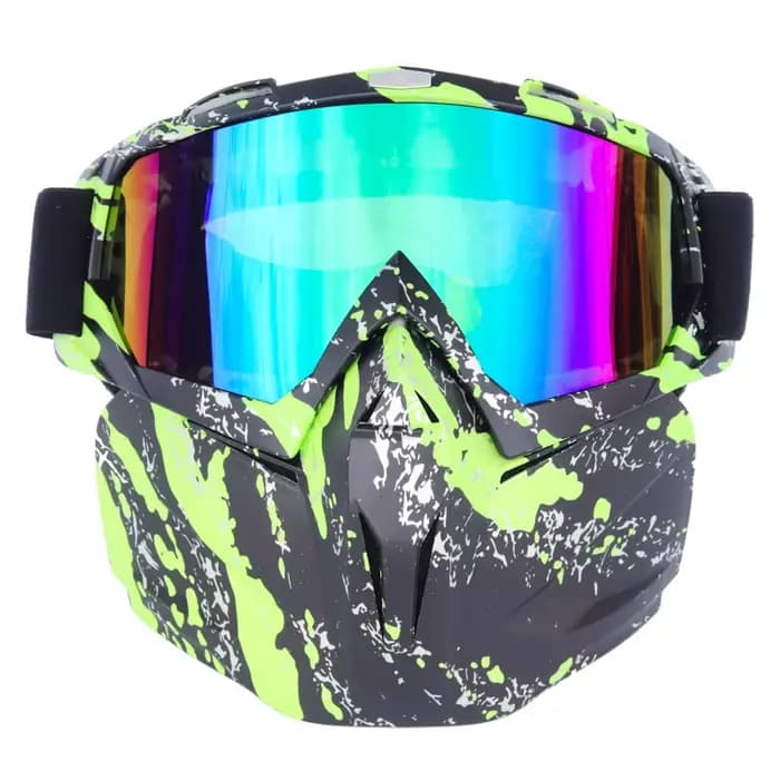 Lunettes de casque de requin de moto vintage