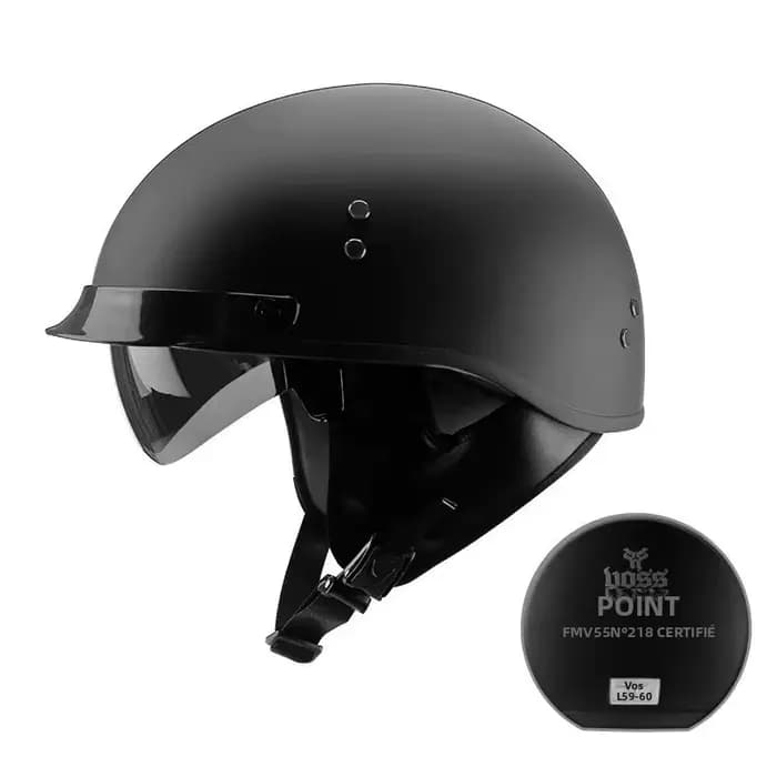 Casque ouvert de moto vintage