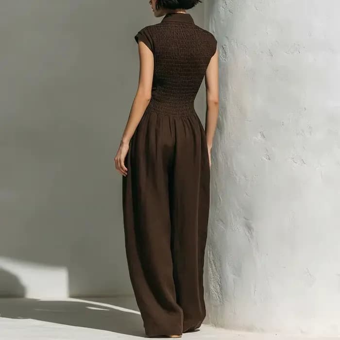 Combinaison élégante sans manches pour femme