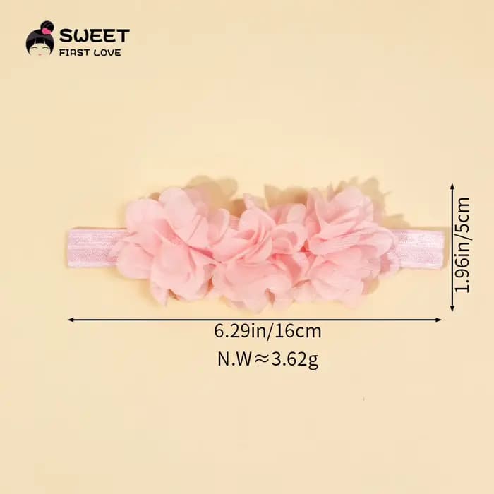 Bandeau artificiel astique en Mousseline de Soie Solide pour Bébé, Accessoire de Princesse pour Nouveau-né, Fille et Garçon