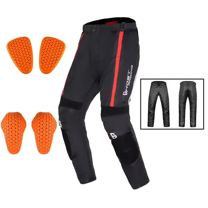 Ensemble de combinaison de moto avec protection airbag intégrée