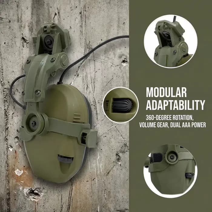 Cache-oreilles actifs montés sur casque pour le tir, protection auditive électronique, protection des oreilles, réduction du bruit, casque de chasse actif