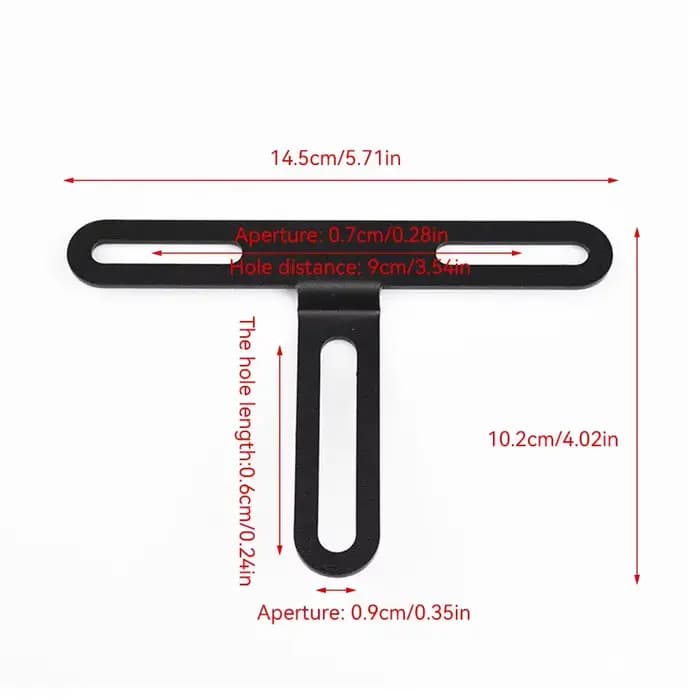 Support de plaque d'immatriculation en fer pour garde-boue de moto