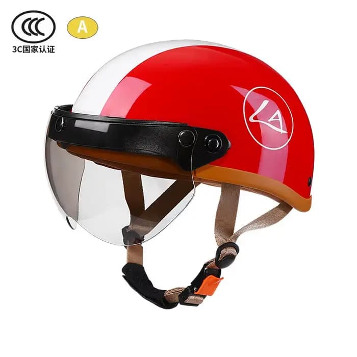 Casque de moto rétro demi-ouvert