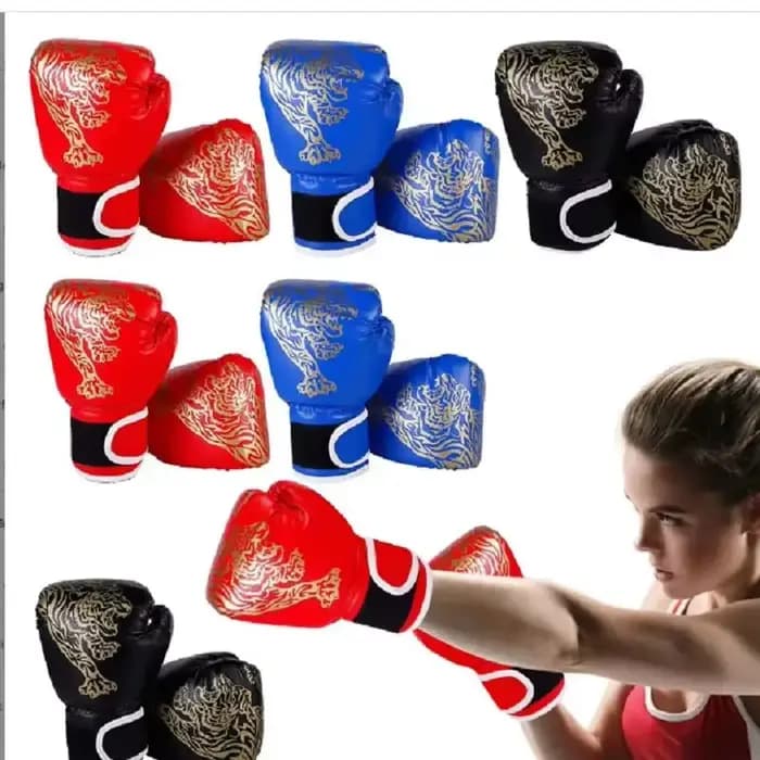 Gants de boxe respirants en cuir PU, gants de combat pour enfants, gants d'entraînement de boxe, gants de kickboxing pour la salle de sport, le sport en intérieur et en extérieur
