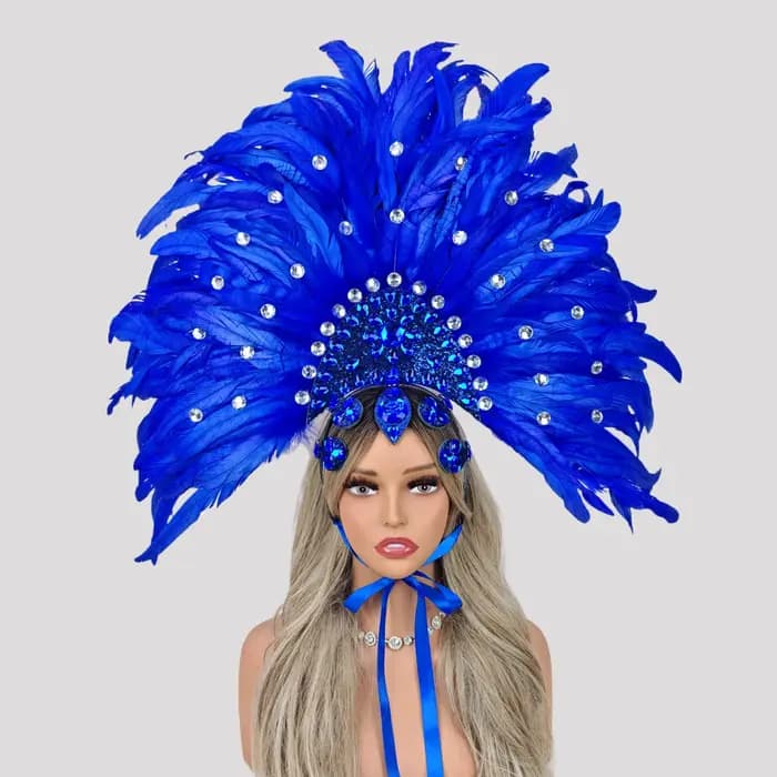 Accessoires de costume pour bal de promo et carnaval, coiffe en plumes artificielles, accessoires pour cheveux, accessoires de personnage pour défilé d'Halloween, accessoires de cosplay