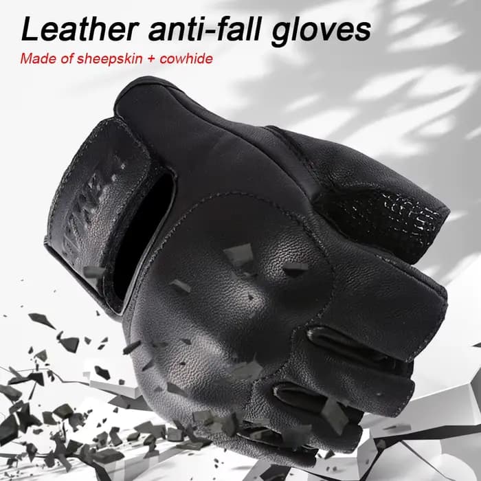 VEMAR – gants de Moto Vintage demi-doigt pour hommes