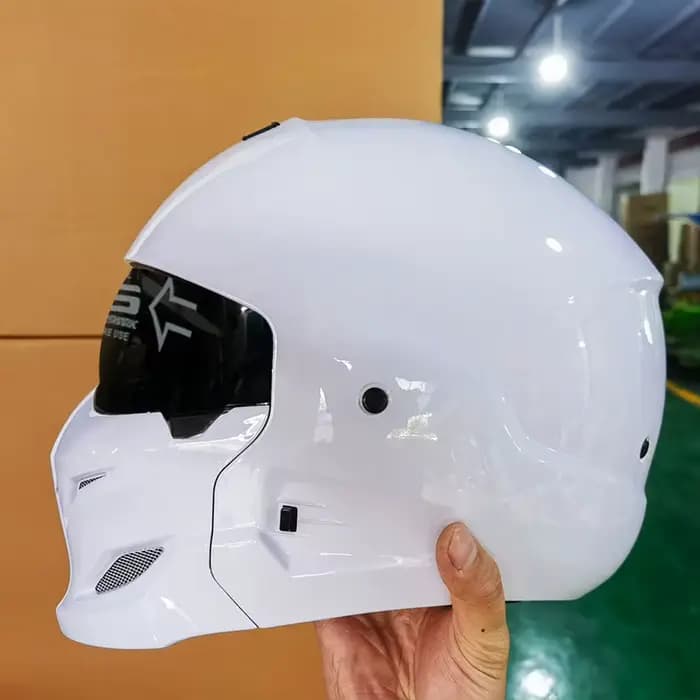 Casque de moto intégral rétro Predator