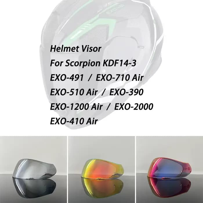 Visière de remplacement pour casques Scorpion EXO 491 / 510 / 710 / 1200 / 2000 390 410 Air