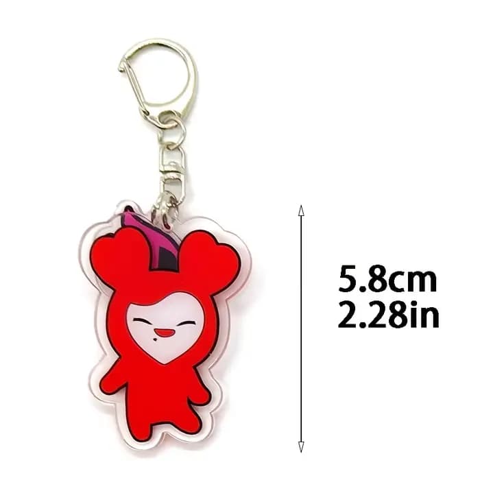 9 pièces/ensemble, porte-clés en acrylique KPOP, accessoires, pendentif mignon pour sac, cadeaux pour les fans