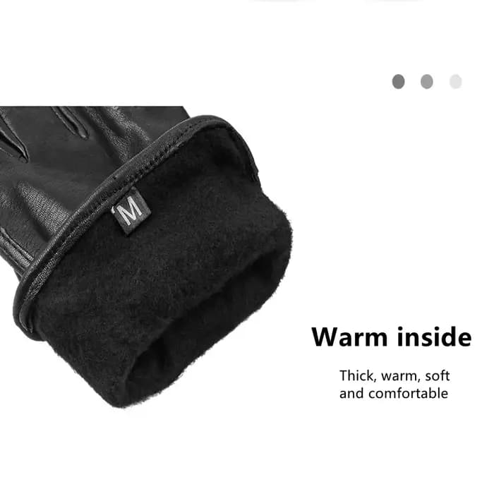 Gants thermiques en cuir de moto pour hommes et femmes