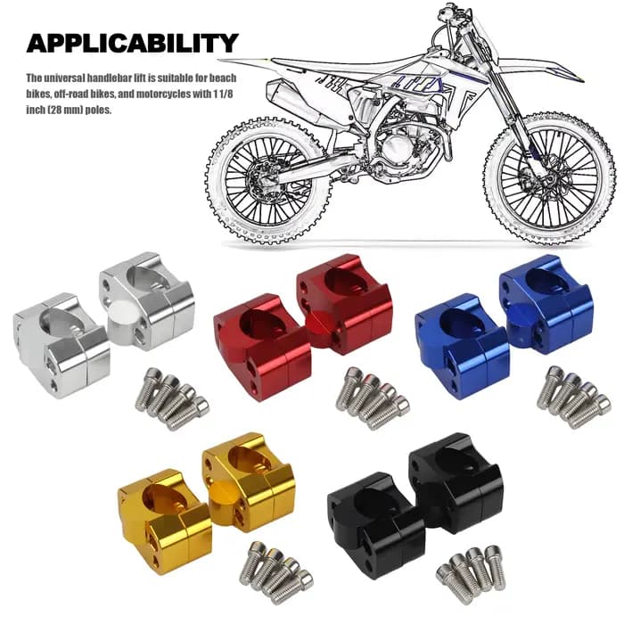 Pince de guidon de moto 1-1/8 "28mm