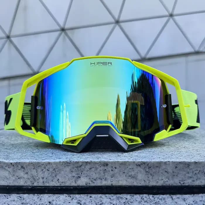 Lunettes de moto avec lentille HD