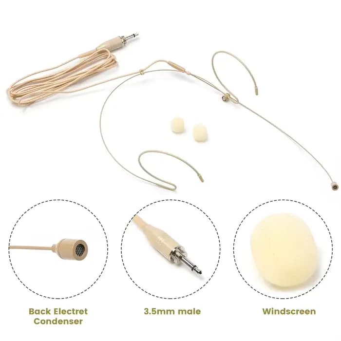 Double crochet d'oreille casque Microphone casque Microphone offre spéciale pour Shure sans fil omnidirectionnel condensateur cartouche fermement porter