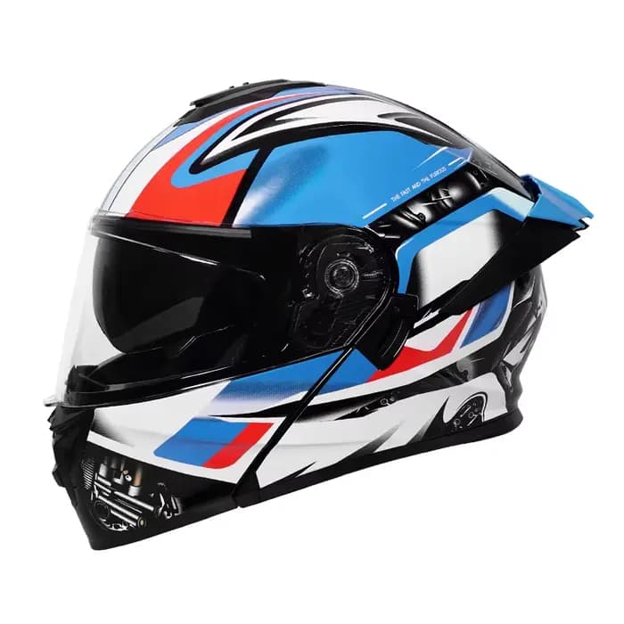 Casque de moto tout-terrain personnalisé avec double lentilles élégantes pour les deux genre
