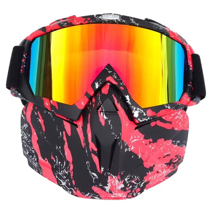 Lunettes de casque de requin de moto vintage