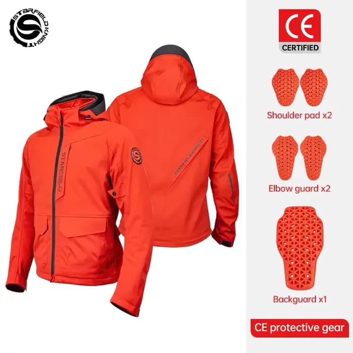 Star Field Knight – veste de moto Orange