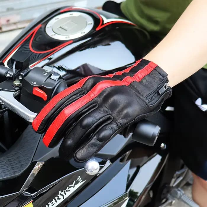 Gants de moto en cuir Vintage