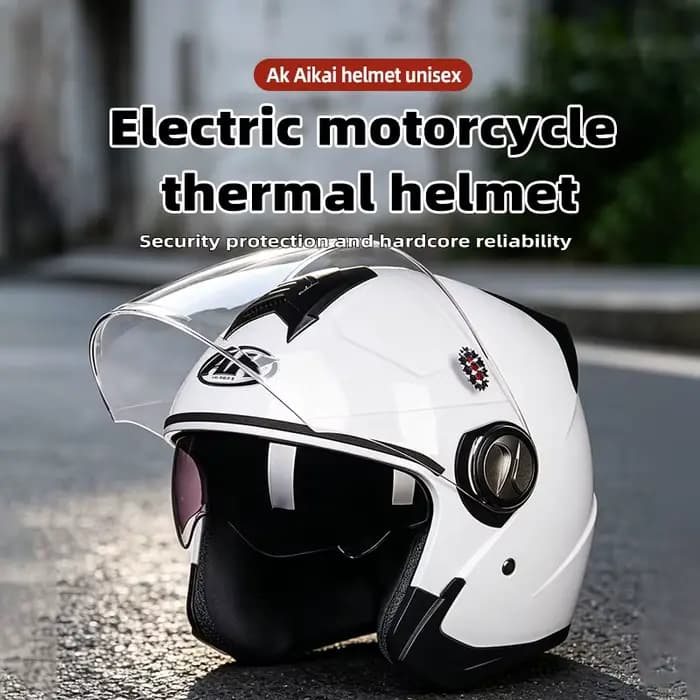Casque demi-coque toutes saisons AK (Aikai) 720 à double lentille