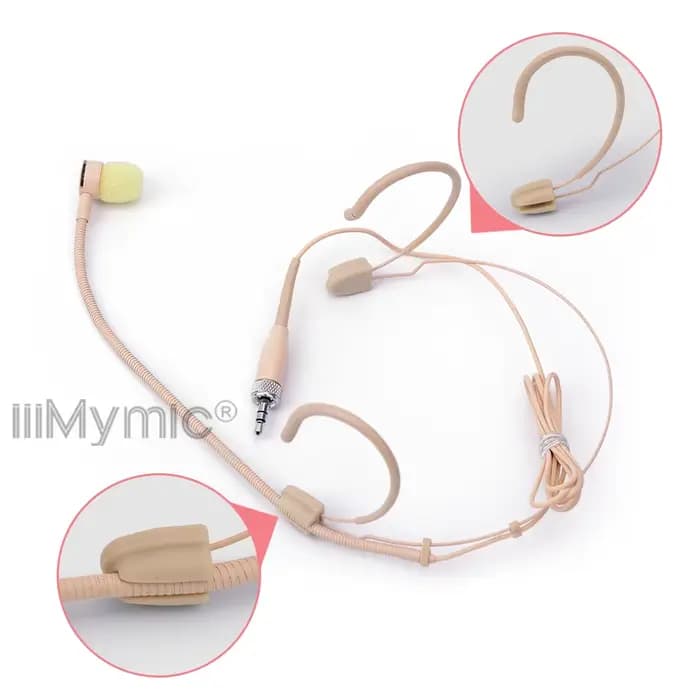 Parfait pour le concert chant! ! Microphone à casque verrouillable de 3,5 mm, micro à condensateur unidirectionnel pour sac de corps sans fil Sennheiser