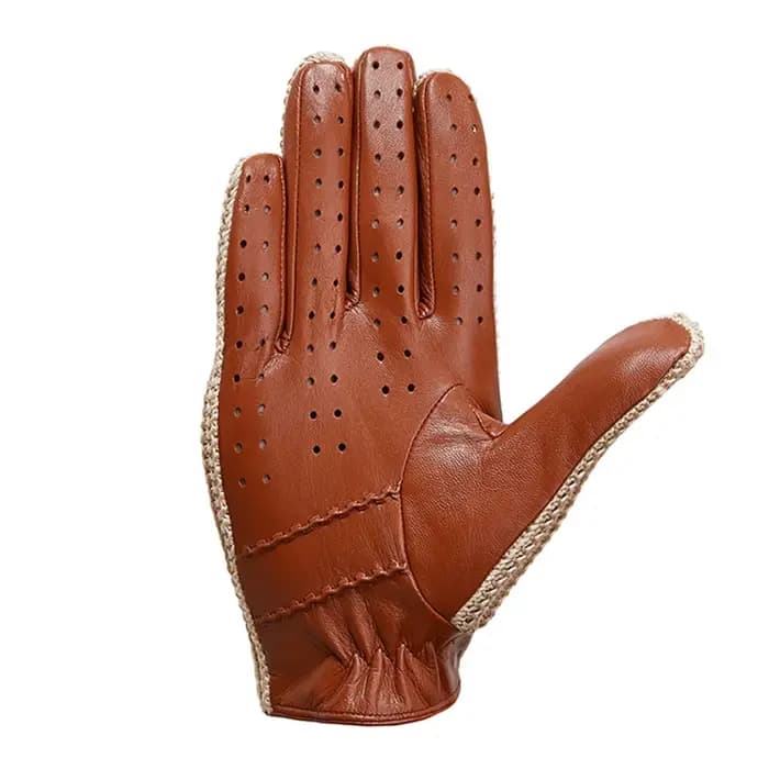 Gants à écran tactile en peau de chèvre pour hommes, conduite 03/Hurcycling