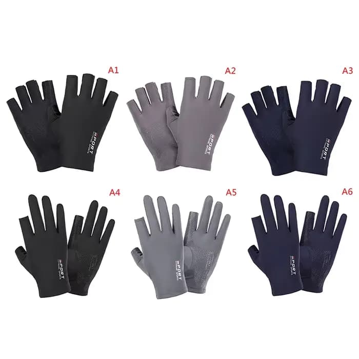 1 paire de gants de moto respirants en soie glacée