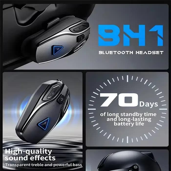 Casque de moto casque Bluetooth intégré équitation moto voyage longue distance interphone sans fil appel casque étanche