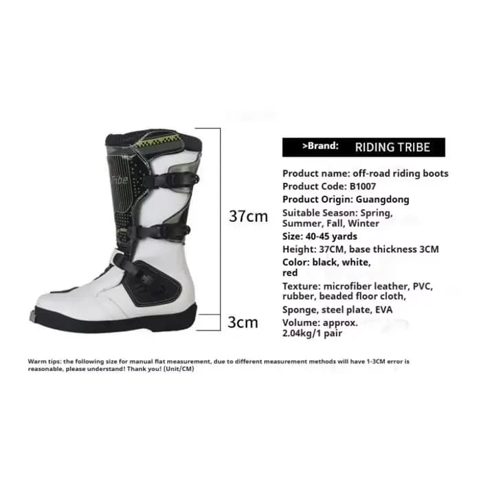 Bottes d'équitation de moto professionnelles pour hommes et femmes
