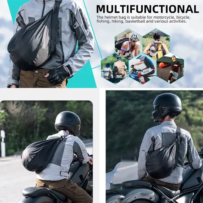 Sac de rangement et de transport pour casque de moto
