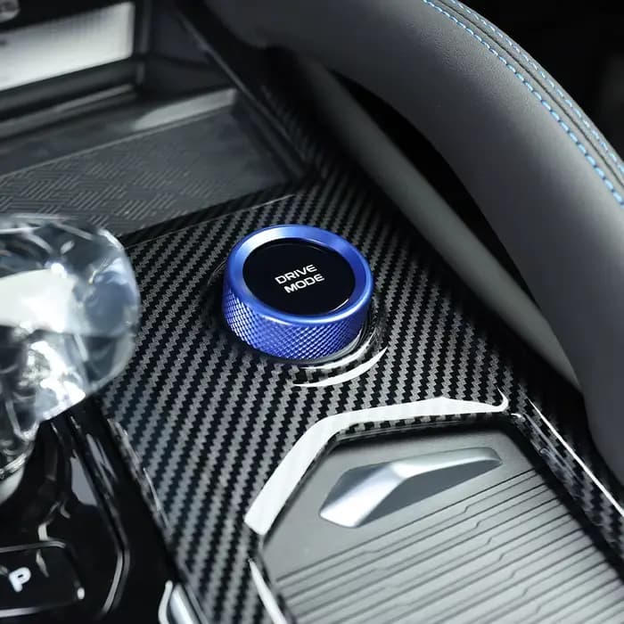Pour Renault Grand Koleos - Cache-bouton de mode de conduite en alliage d'aluminium pour intérieur de voiture, accessoires de décoration pour mode de conduite automatique