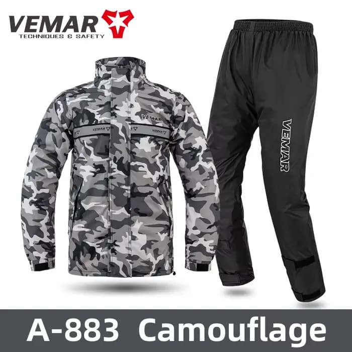 Ensemble imperméable réfléchissant pour moto (blouson et pantalon) – Homme et Femme – Équipement de pluie pour Motocross