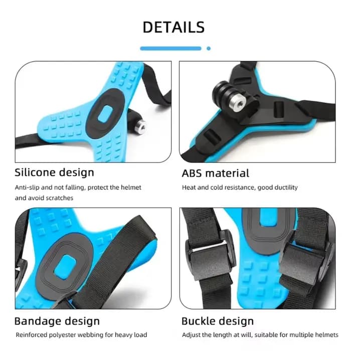 Support de fixation pour casque pour GoPro Hero 12 11 10 9 8 7 6 5 4 3