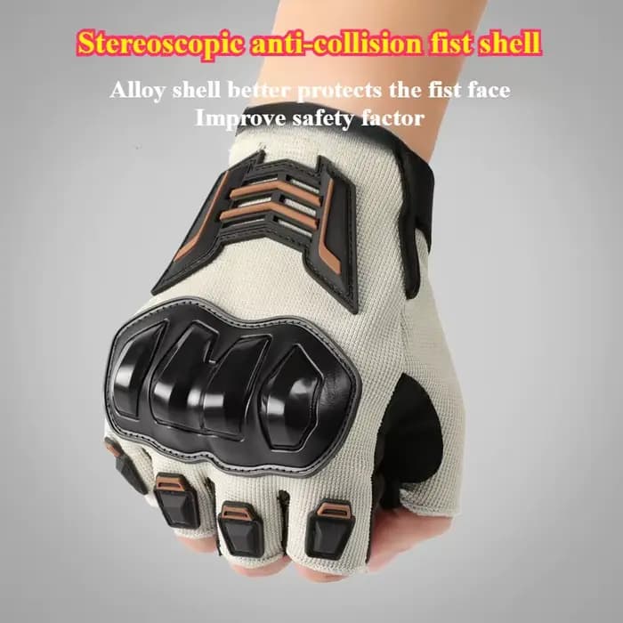Gants de moto demi-doigt