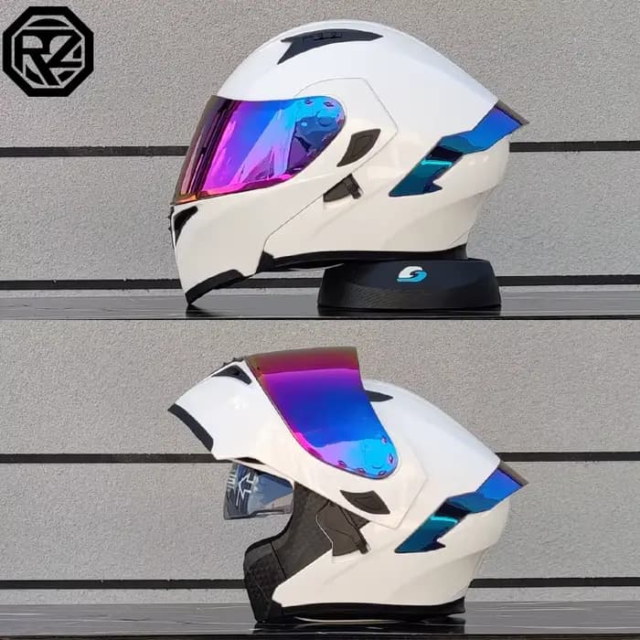 Casque de moto de haute qualité double lentille