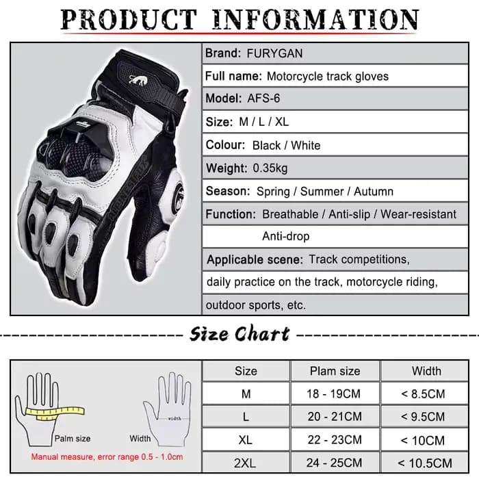 Furygan AFS 6 gants de moto chevalier court