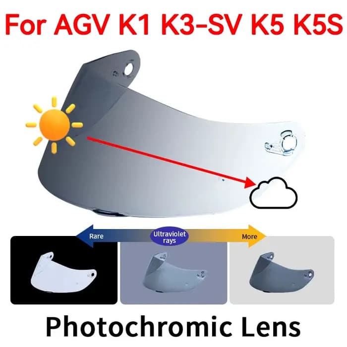 Visière Photochromique pour AGV K5 K5S K5-S K3SV