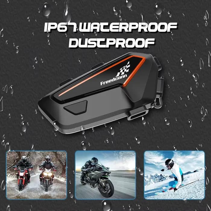 Casque de moto casque Bluetooth avec suppression du bruit CVC musique stéréo Bluetooth 5.2 IP67 pour moto Touring