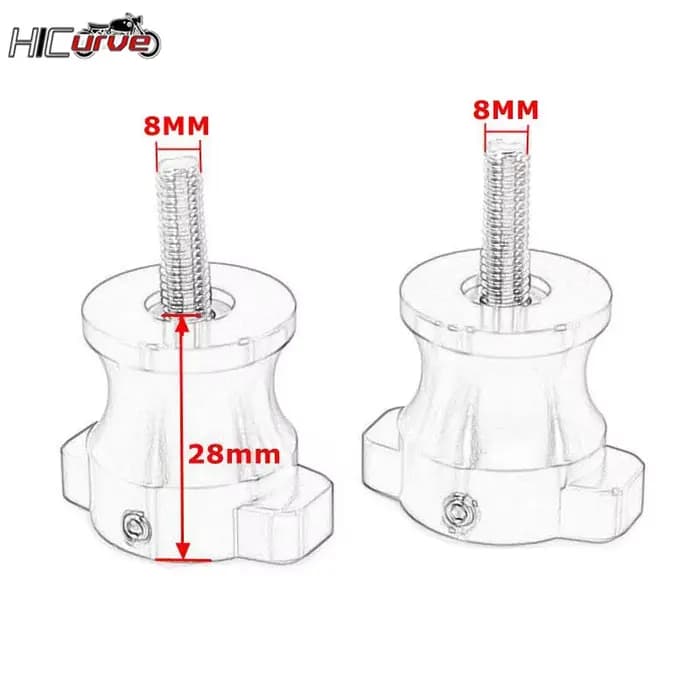 Bobines de curseur de bras oscillant de moto