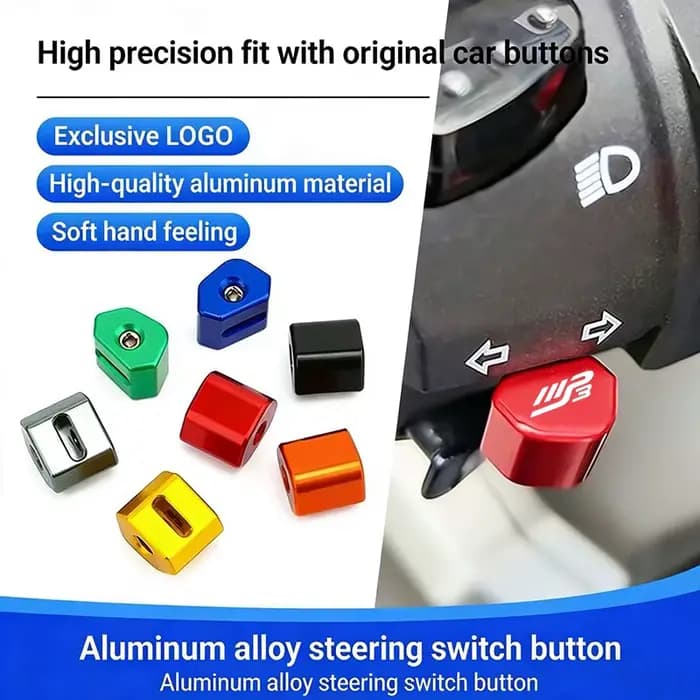Accessoires de bouton de commutation de clignotant de moto en aluminium
