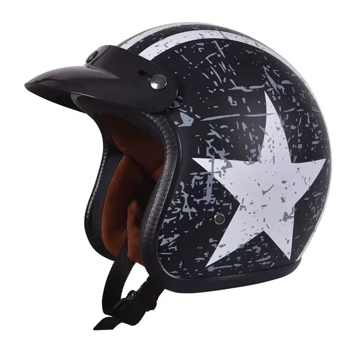 Casque de moto vintage homologué DOT