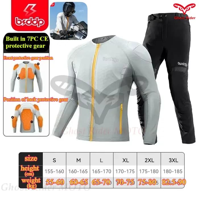 Combinaison de moto de course avec protections CE2